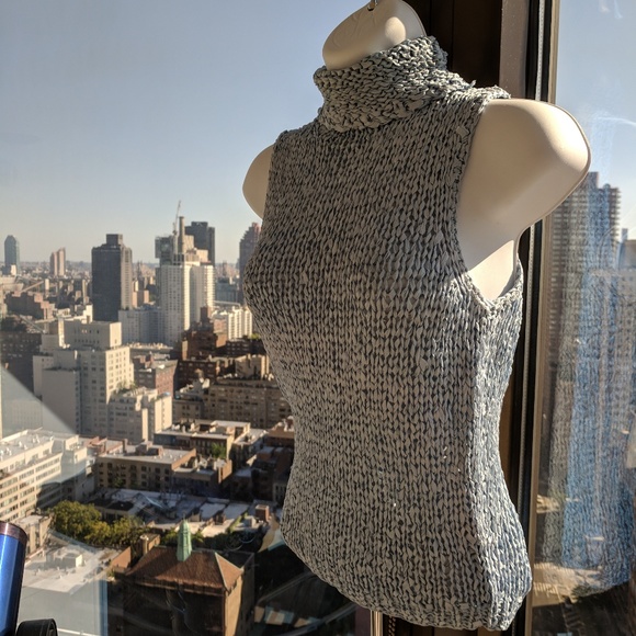 Sexy RALPH LAUREN open knit sleeveless top resort - Picture 2 of 8